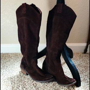 Women's Restricted Brown Leather Cowgirl Boots